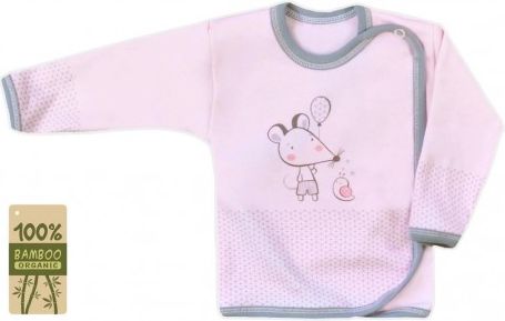Kojenecká košilka Koala Mouse and Snail růžová, Růžová, 68 (4-6m) - obrázek 1