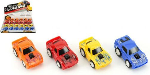 Auto/Autíčko plast 6cm na zpětné natažení asst 4 barvy 24ks v DBX - obrázek 1