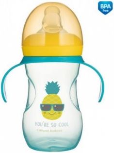 Tréninkový hrníček Canpol Babies s úchyty So Cool - tyrkysový, 270 ml - obrázek 1