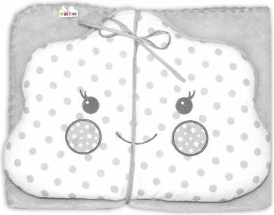 Dětská sada deka + polštářek Mráček Baby Nellys ® - bubble šedá/bílá - obrázek 1