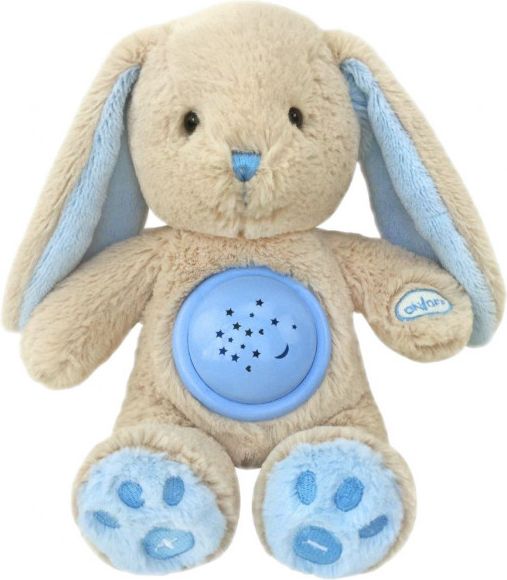 BABY MIX Plyšový usínáček králíček s projektorem Baby Mix modrý - obrázek 1