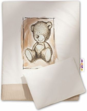 2-dílné povlečení do kočárku Sweet Dreams by Teddy - písek - obrázek 1