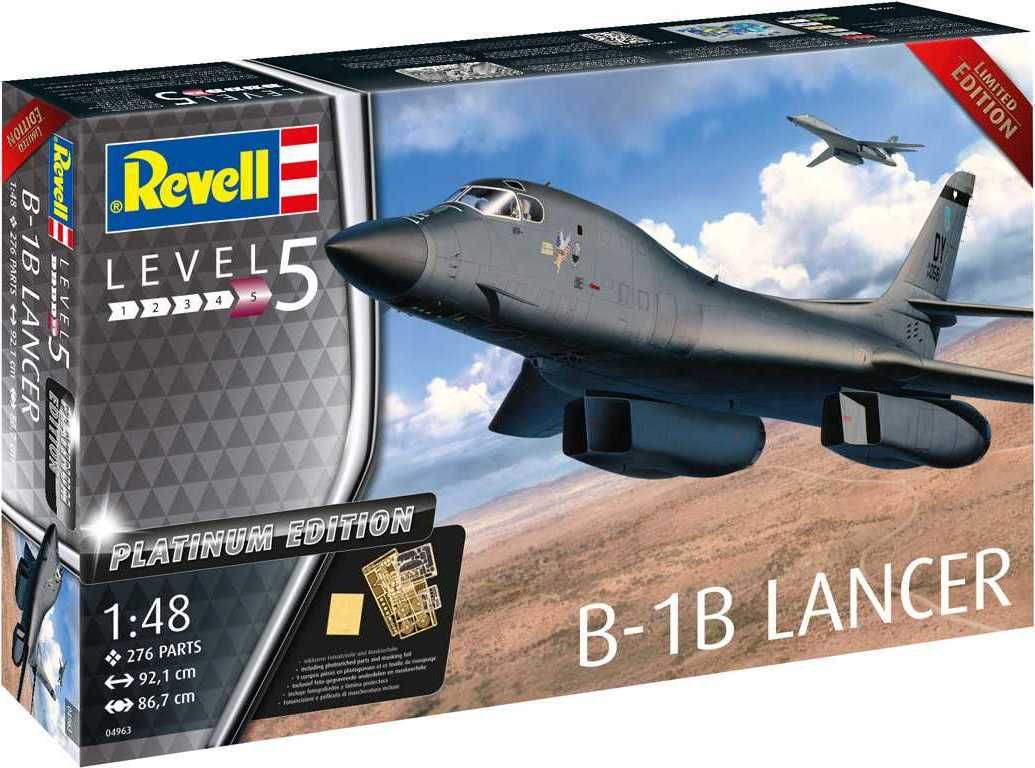 REVELL Plastic ModelKit letadlo Limited Edition 04963 - B-1B Lancer (Platinum Edition) (1:48) - obrázek 1