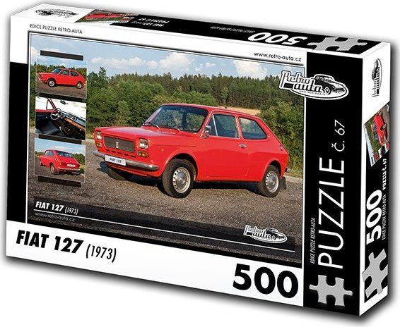 RETRO-AUTA Puzzle č. 67 Fiat 127 (1973) 500 dílků - obrázek 1