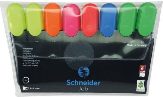 Zvýrazňovače "Job 150", sada, 8 barev, 1-5 mm, SCHNEIDER, set 8 ks - obrázek 1