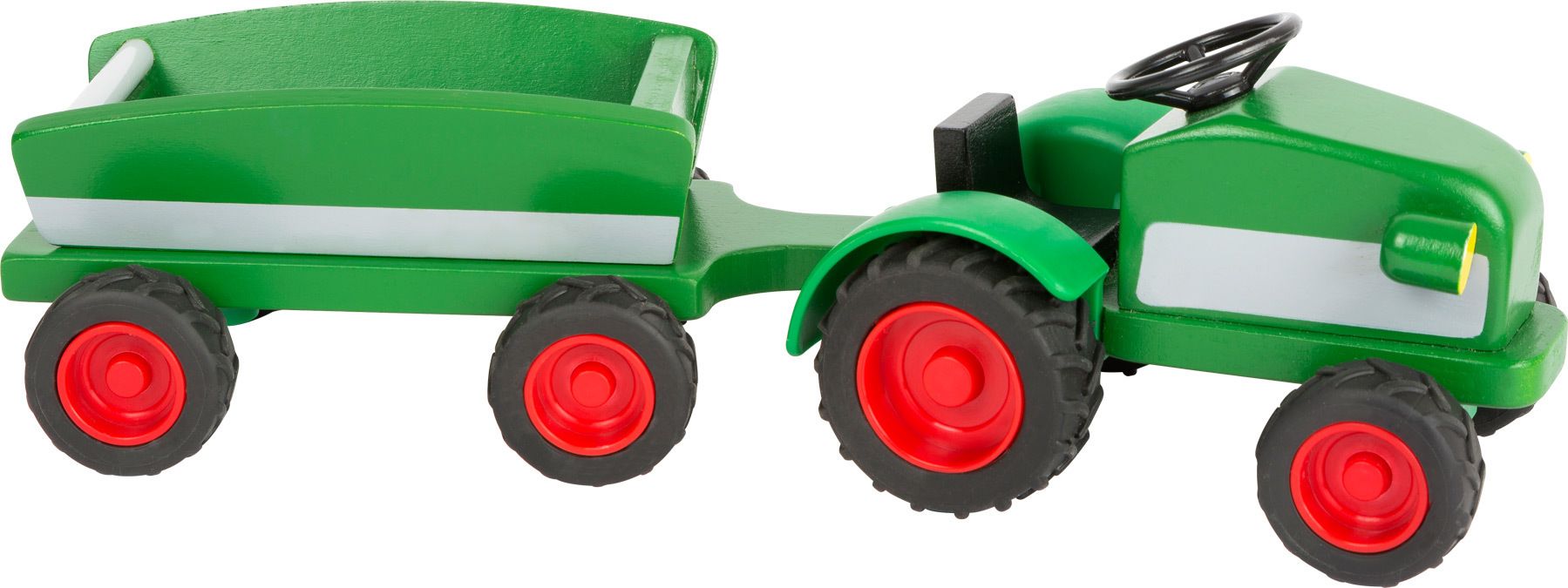 SMALL FOOT BY LEGLER Small Foot Dřevěný traktor s vlečkou zelený - obrázek 1