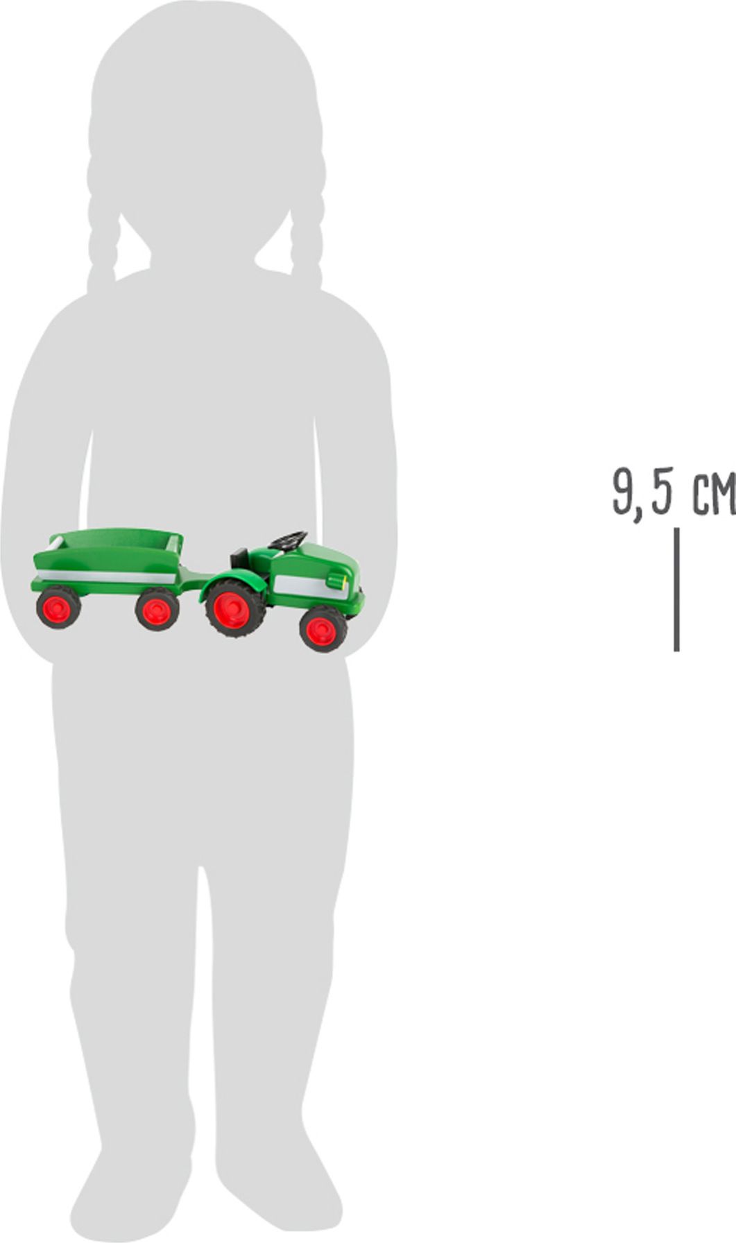 SMALL FOOT BY LEGLER Small Foot Dřevěný traktor s vlečkou zelený - obrázek 3