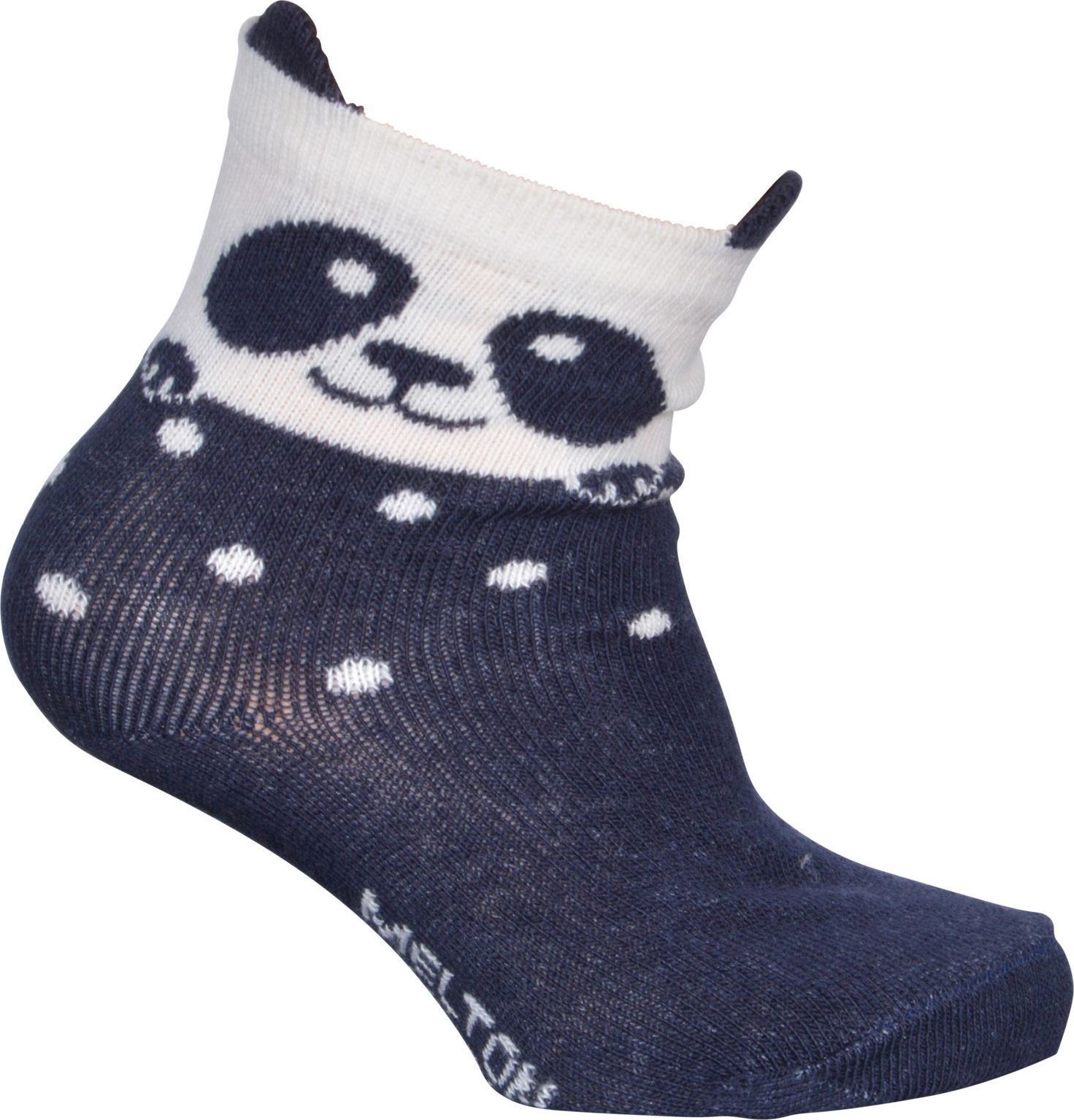 Melton Babysock - Panda w/Ears - marine 17-19 - obrázek 1