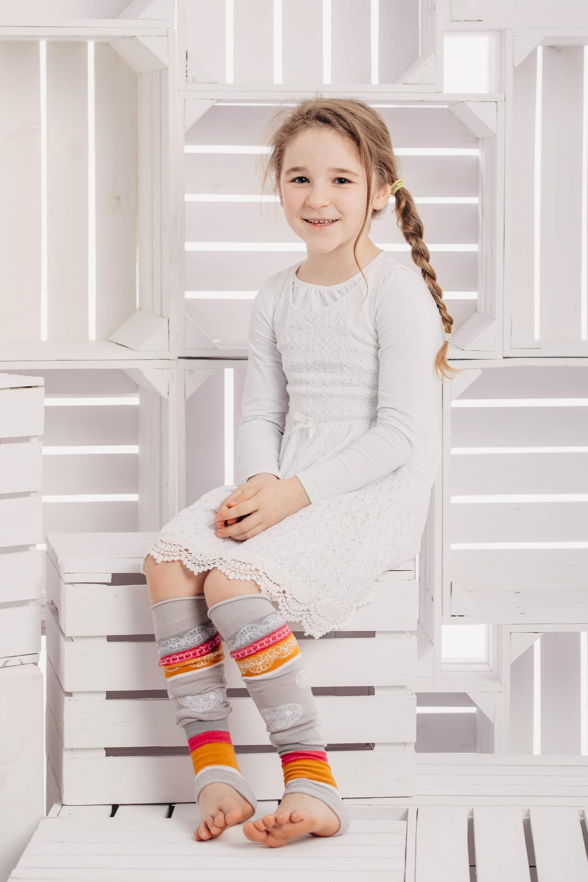 LennyLegs Long - návleky na nožičky - VANILLA LACE - obrázek 4