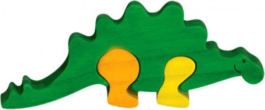 FAUNA Dřevěné puzzle Stegosaurus malý - obrázek 1
