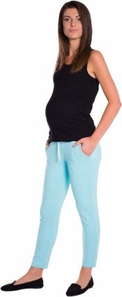 Be MaaMaa Těhotenské 3/4 kalhoty s odparátelným pásem - mátové, vel. M - obrázek 1