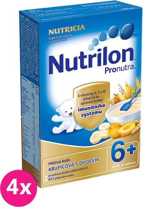 4x NUTRILON ProNutra krupicová s ovocem (225 g) - mléčná kaše - obrázek 1