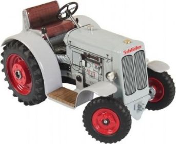 Traktor Schlüter DS 25 šedivý na klíček kov 1:25 v krabičce 17x11x10cm Kovap - obrázek 1