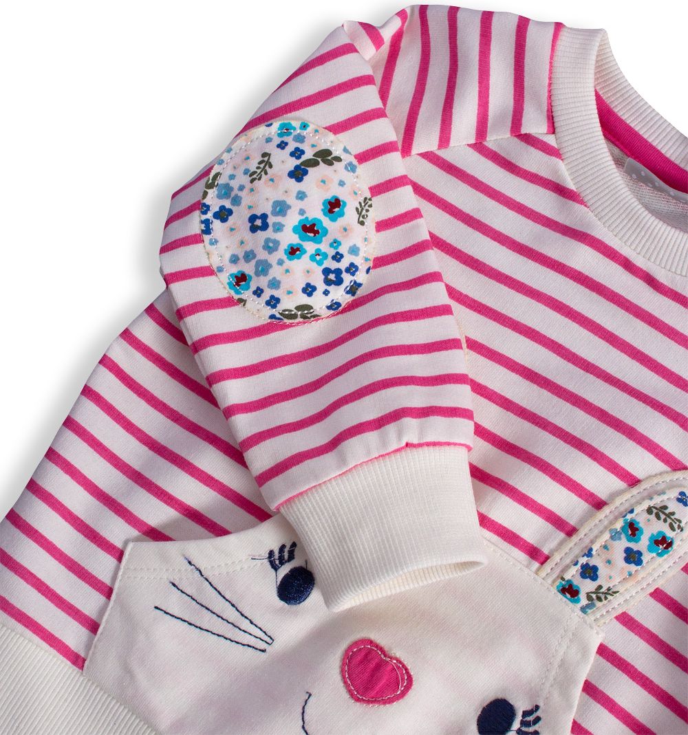 Dětská mikina Mix´nMATCH BUNNY růžový proužek Velikost: 86 - obrázek 4