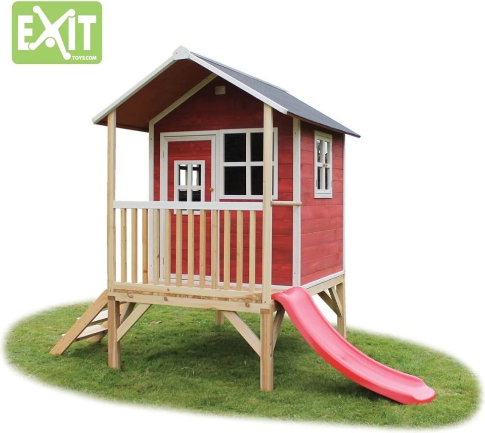 Zahradní cedrový domeček Exit Loft 300 Červený - obrázek 1
