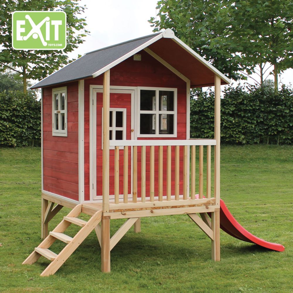 Zahradní cedrový domeček Exit Loft 300 Červený - obrázek 2