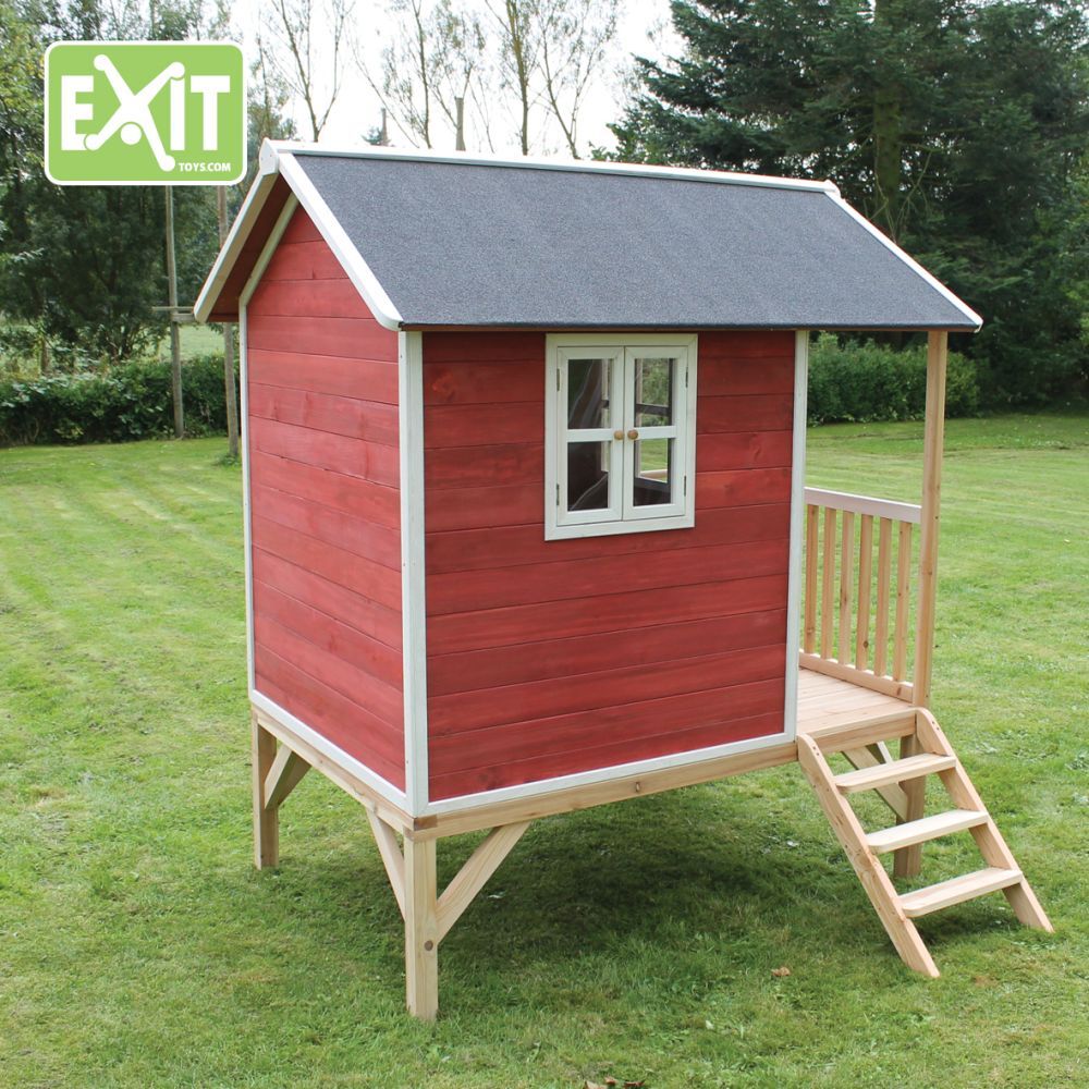 Zahradní cedrový domeček Exit Loft 300 Červený - obrázek 4