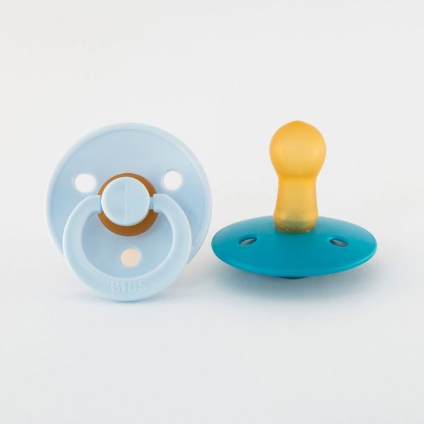 BIBS Dudlíky z přírodního kaučuku 2ks - velikost 2, baby blue-dark teal - obrázek 1