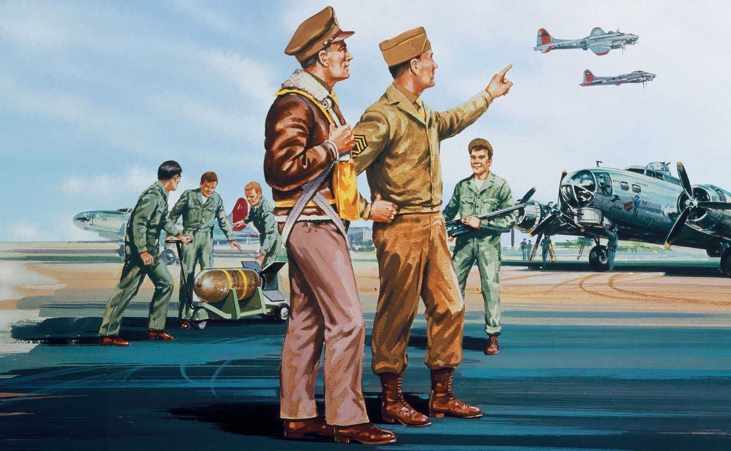 AIRFIX Classic Kit VINTAGE figurky A00748V - USAAF Personnel (1:76) - obrázek 2