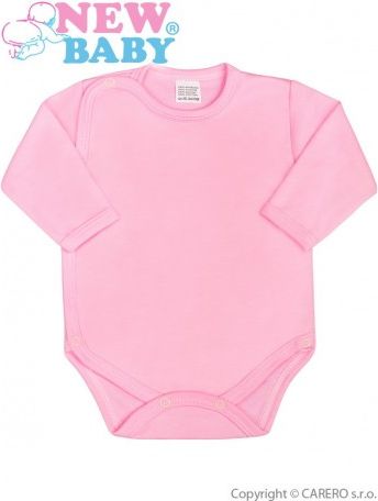 Kojenecké body celorozepínací New Baby Classic růžové, Růžová, 50 - obrázek 1