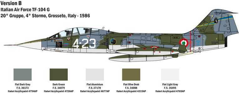 ITALERI Model Kit letadlo 2509 - TF-104 G Starfighter (1:32) - obrázek 3