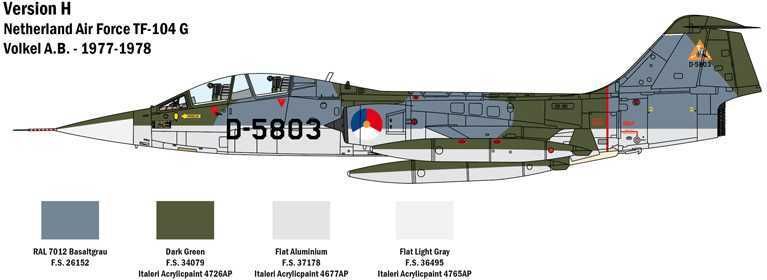 ITALERI Model Kit letadlo 2509 - TF-104 G Starfighter (1:32) - obrázek 9