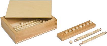 Krabička s perlami k Seguinově tabulce II. – skleněné korálky samostatné - obrázek 1