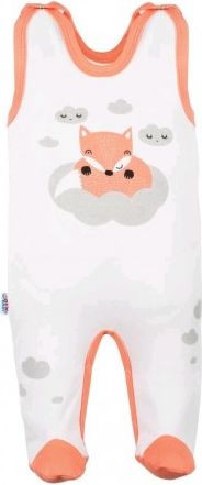 Kojenecké bavlněné dupačky New Baby Liška lososová, Růžová, 86 (12-18m) - obrázek 1