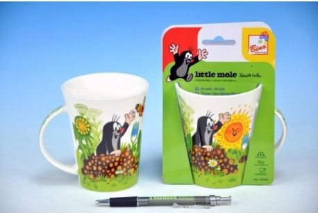 Hrníček Krtek bílý porcelánový 11cm - obrázek 1