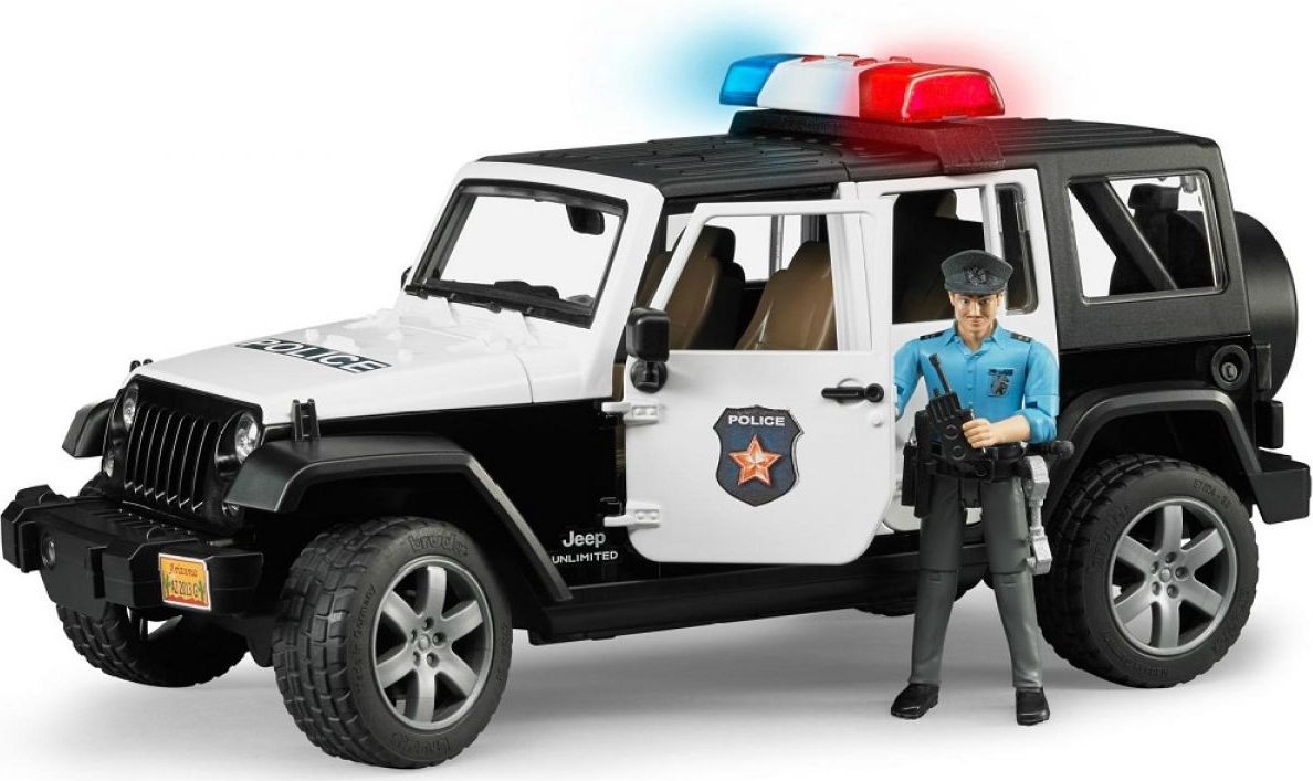 Bruder 02526 Policejní Jeep Wrangler Rubicon s figurkou - obrázek 1