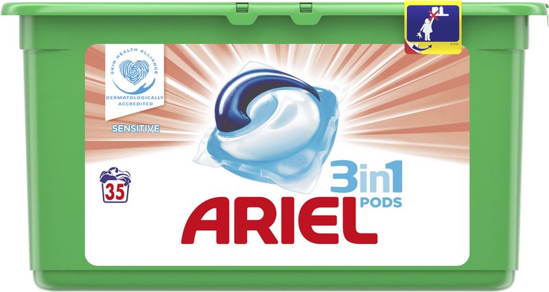 ARIEL Gelové kapsle Sensitive 3in1 35 ks - obrázek 1