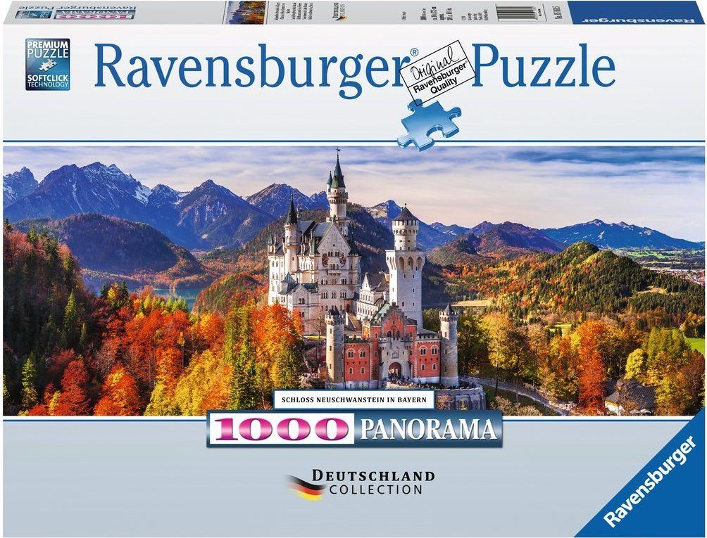 RAVENSBURGER Panoramatické puzzle Zámek Neuschwanstein 1000 dílků - obrázek 2