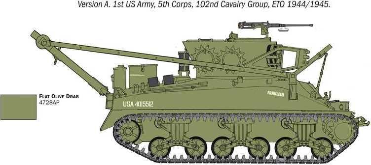 ITALERI Model Kit tank 6547 - M32B1 ARMORED RECOVERY VEHICLE (1:35) - obrázek 8
