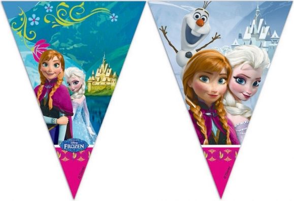 Girlanda vlajky Frozen - Ledové království 9 ks - obrázek 1