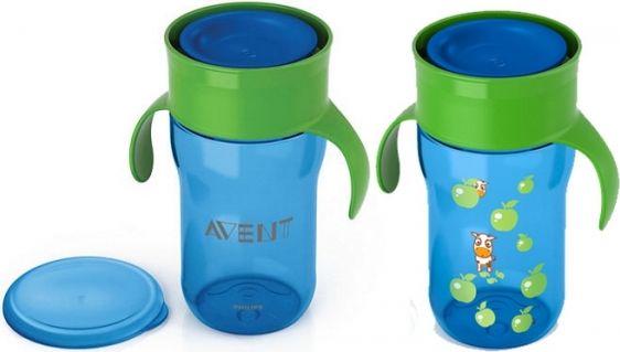 AVENT Hrneček s úchyty - pití z jakékoliv strany - modrý - obrázek 1