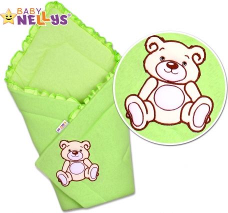 Baby Nellys Zavinovačka Teddy Bear - velur - zelená - obrázek 1