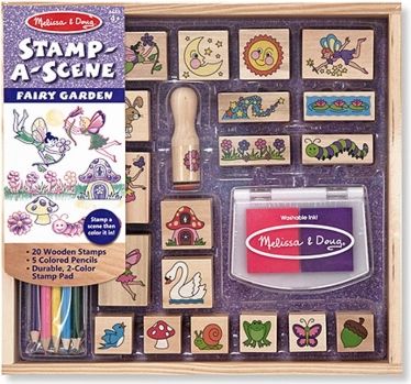 Melissa&Doug Dřevěná razítka v krabici - Kouzelná zahrádka - obrázek 1