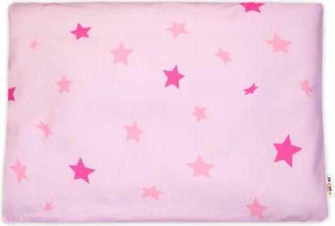 Baby Nellys  Povlak na polštářek Baby Stars, 40x60 cm - růžový - obrázek 1