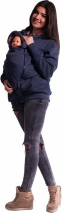 Be MaaMaa Těhotenská a nosící mikina - granát jeans - obrázek 1