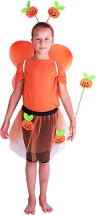Dětský kostým dýně s křídly / Halloween - obrázek 1