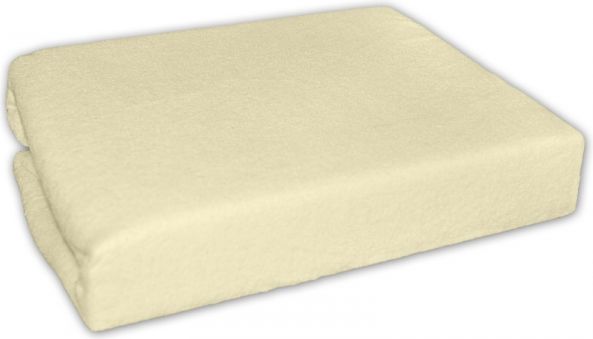 Baby Nellys Froté prostěradlo do postýlky 120x60cm - Krém - obrázek 1