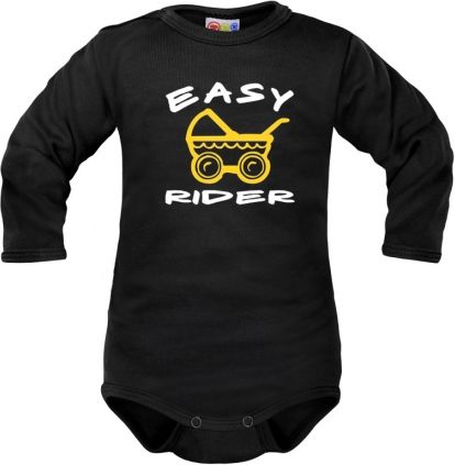 Body dlouhý rukáv Dejna Easy Rider - černé, vel. 80 - obrázek 1