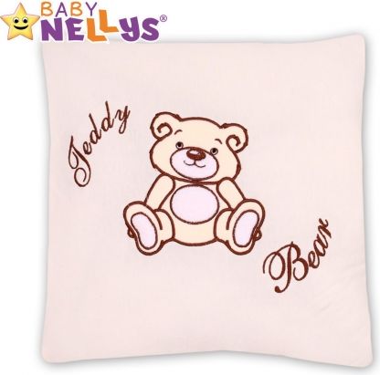 Baby Nellys Polštářek 40x40 Teddy Bear - smetanový - obrázek 1