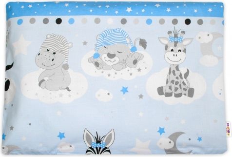 Baby Nellys  Povlak na polštářek Safari Baby, 40x60 cm - modrý - obrázek 1