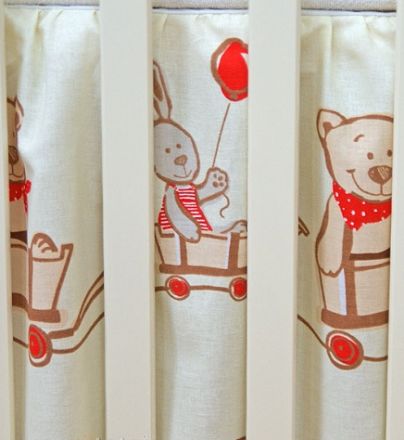 Mamo Tato Krásný volánek pod matraci - Kamarádi ecru - obrázek 1