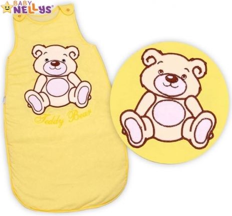 Spací vak Teddy Bear Baby Nellys - žlutý, krémový vel. 0+ - obrázek 1
