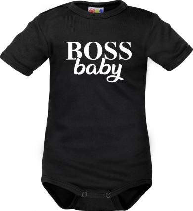 Body krátký rukáv Dejna Boss baby - černé, vel. 92 - obrázek 1
