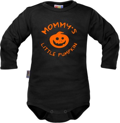Body dlouhý rukáv Dejna Mommy´s Little Pumpkin - černé, vel. 74 - obrázek 1