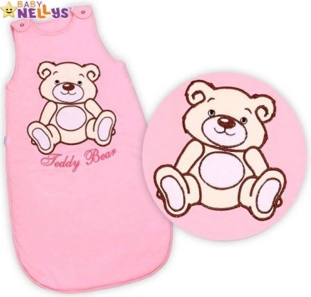 Spací vak Teddy Bear Baby Nellys - sv. růžový vel. 0+ - obrázek 1