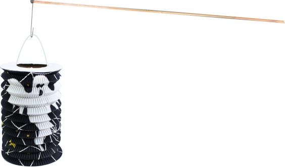 Lampion HALLOWEEN s dřevenou hůlkou, 15 cm - obrázek 1
